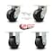 Service Caster 6 Inch Extra Heavy Duty Phenolic Wheel Caster Swivel Locks 2 Rigid SCC, 2PK SCC-KP92S630-PHR-BSL-2-R-2 - alternate 1